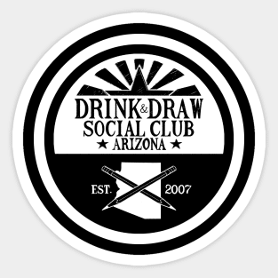 Drink & Draw Social Club Arizona Chapter Sticker